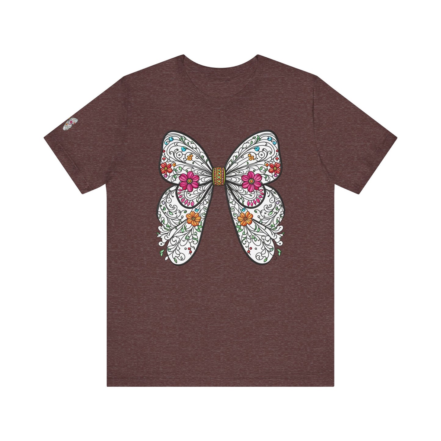 Butterfly Unisex Tee, Nature Lover Shirt, Spring Graphic Top, Insect Print T-Shirt, Garden Theme Clothing