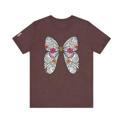 Butterfly Unisex Tee, Nature Lover Shirt, Spring Graphic Top, Insect Print T-Shirt, Garden Theme Clothing