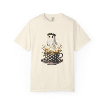 Ghost and Teacup Halloween Unisex T-shirt