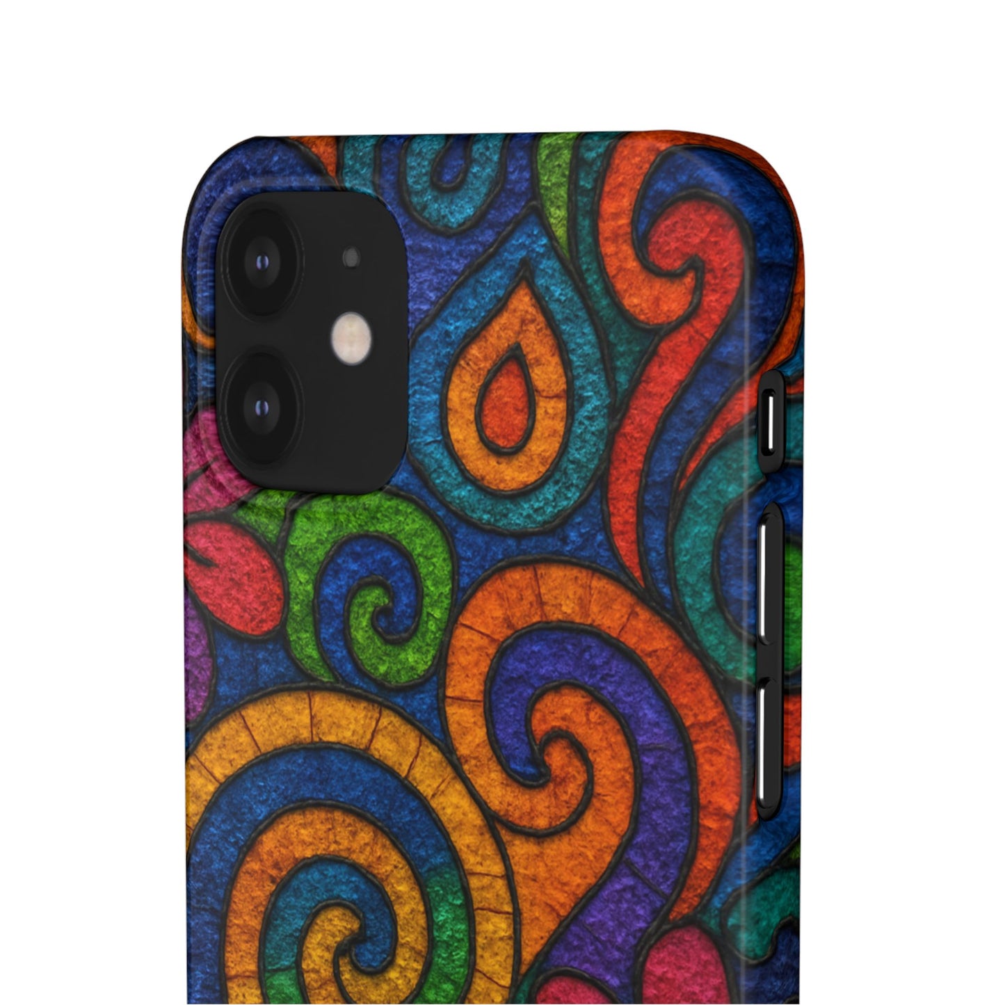 Psychedelic Hippie Phone Case, Boho Rainbow Retro 70s Groovy Art Cover