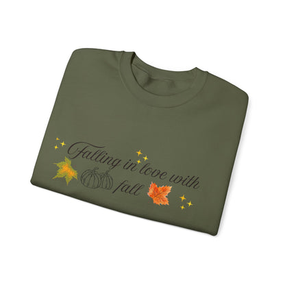 Swetshirt Falling  In Love With Fall Crewneck