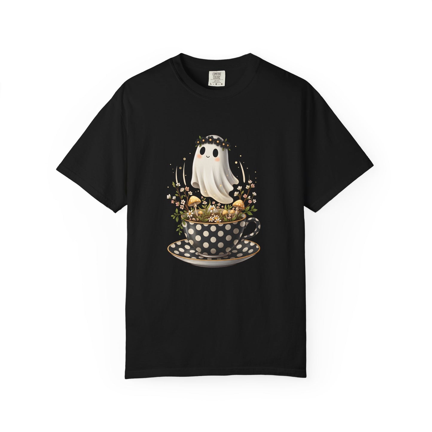 Ghost and Teacup Halloween Unisex T-shirt