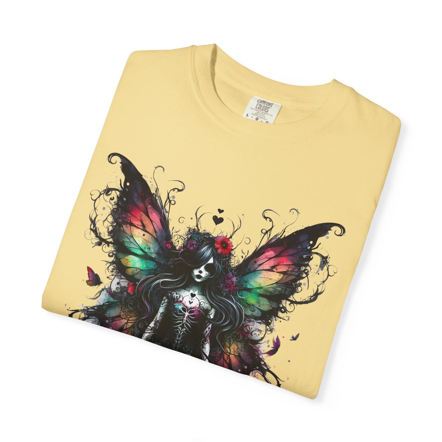 Gothic Fairy Tattoo T-shirt, Dark Fantasy Tee, Alternative Clothing, Magical Creature Shirt, Unique Gift Idea
