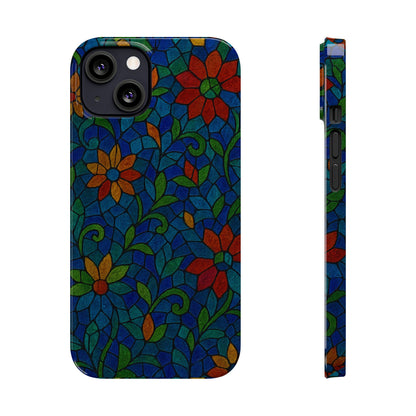 Slim Phone Cases Mystic Aura Mosaic  | 3D Iridescent Glass Tiles | Bohemian Energy Design