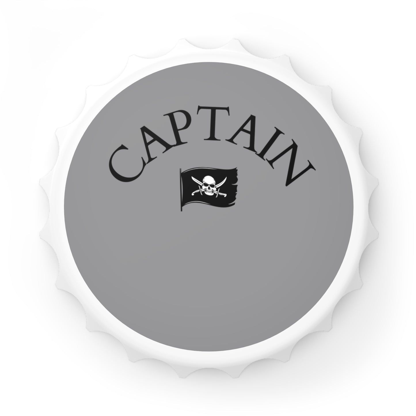Bottle Opener with World Captain and Pirate Flag