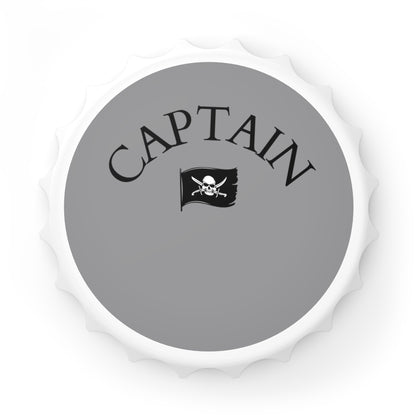 Bottle Opener with World Captain and Pirate Flag