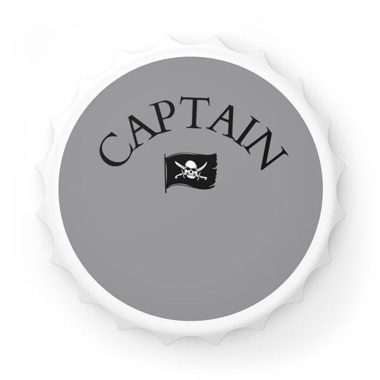 Bottle Opener with World Captain and Pirate Flag