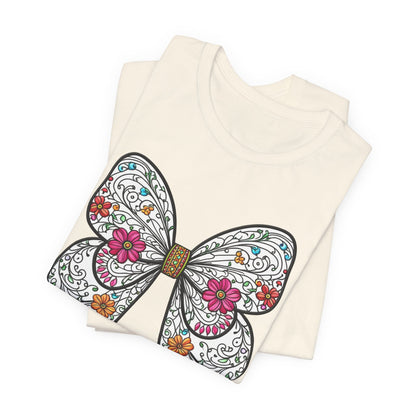 Butterfly Unisex Tee, Nature Lover Shirt, Spring Graphic Top, Insect Print T-Shirt, Garden Theme Clothing