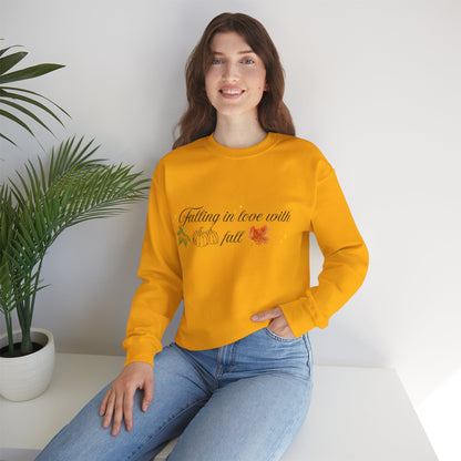 Swetshirt Falling  In Love With Fall Crewneck
