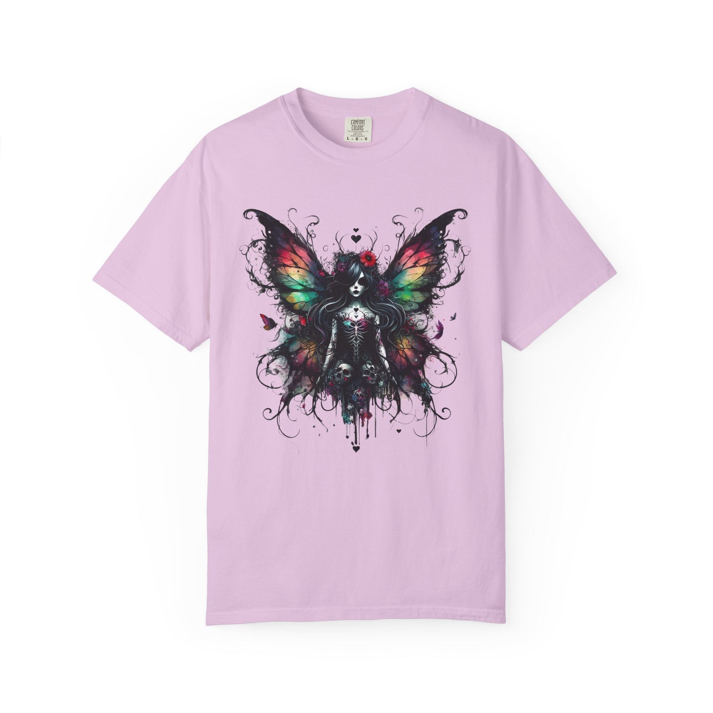 Gothic Fairy Tattoo T-shirt, Dark Fantasy Tee, Alternative Clothing, Magical Creature Shirt, Unique Gift Idea