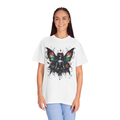 Gothic Fairy Tattoo T-shirt, Dark Fantasy Tee, Alternative Clothing, Magical Creature Shirt, Unique Gift Idea