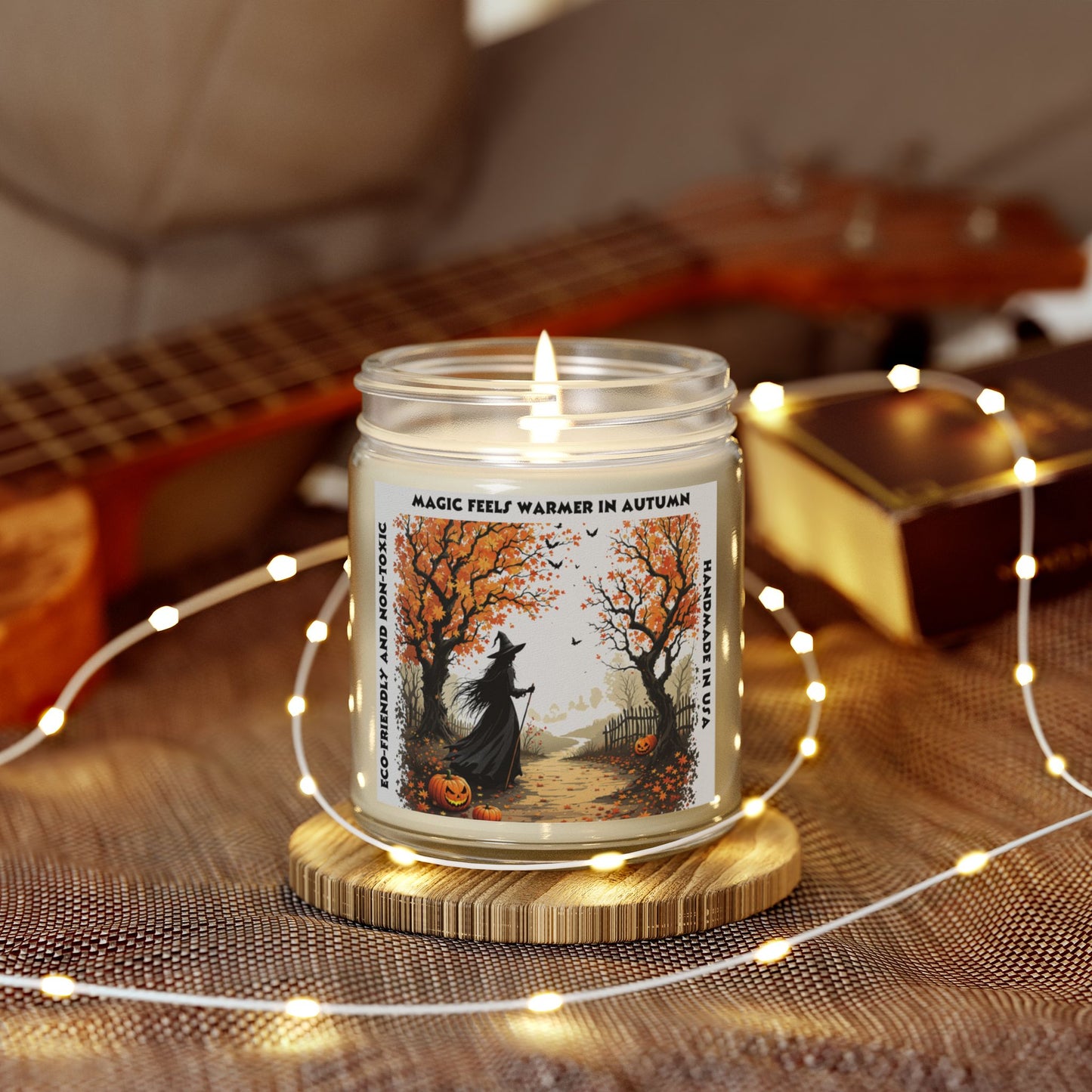 Scented Candles  Magic Autumn Warm Coconut Apricot Wax (9oz)