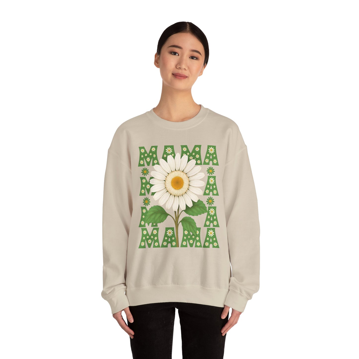 Mama Sweatshirt, Mother's Day Gift, Unisex Crewneck Jumper, Floral Top, Mom Birthday Present, Spring Outerwear,