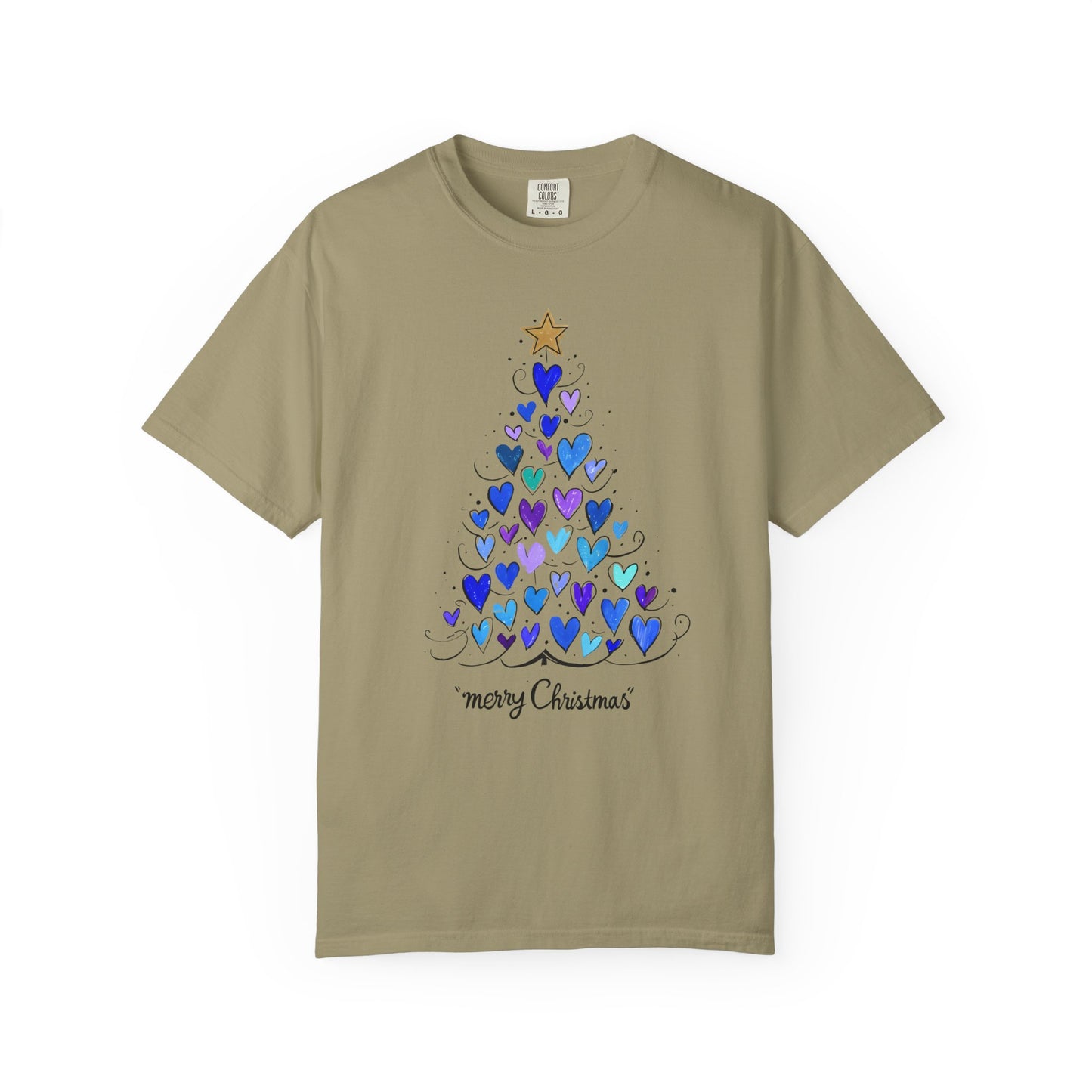 Cute Christmas Tree Heart Unisex T-shirt, Holiday Shirt, Festive Tee, Christmas Gift, Xmas Clothing