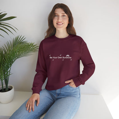 Embroided Crewneck Sweatshirt - Be Your Own Sunshine