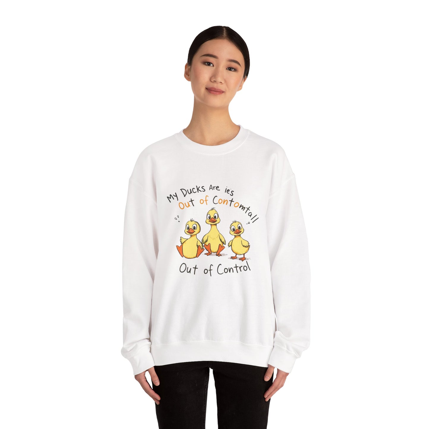 Sweatshirt Funny Duck Lover,  Ducks Are Out of Control, Cute Farm Animal Crewneck, Bird Lover Gift