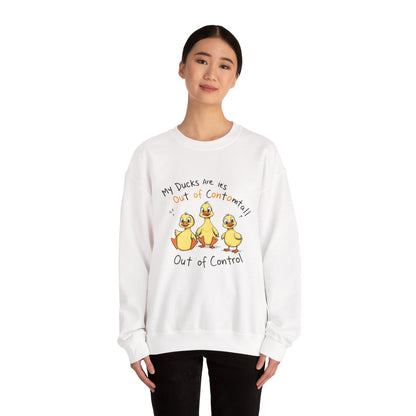 Sweatshirt Funny Duck Lover,  Ducks Are Out of Control, Cute Farm Animal Crewneck, Bird Lover Gift