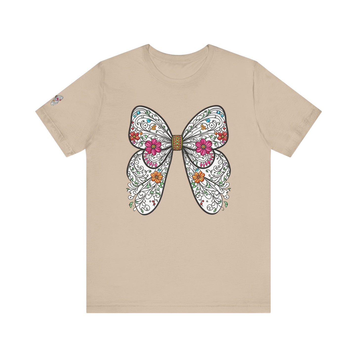 Butterfly Unisex Tee, Nature Lover Shirt, Spring Graphic Top, Insect Print T-Shirt, Garden Theme Clothing