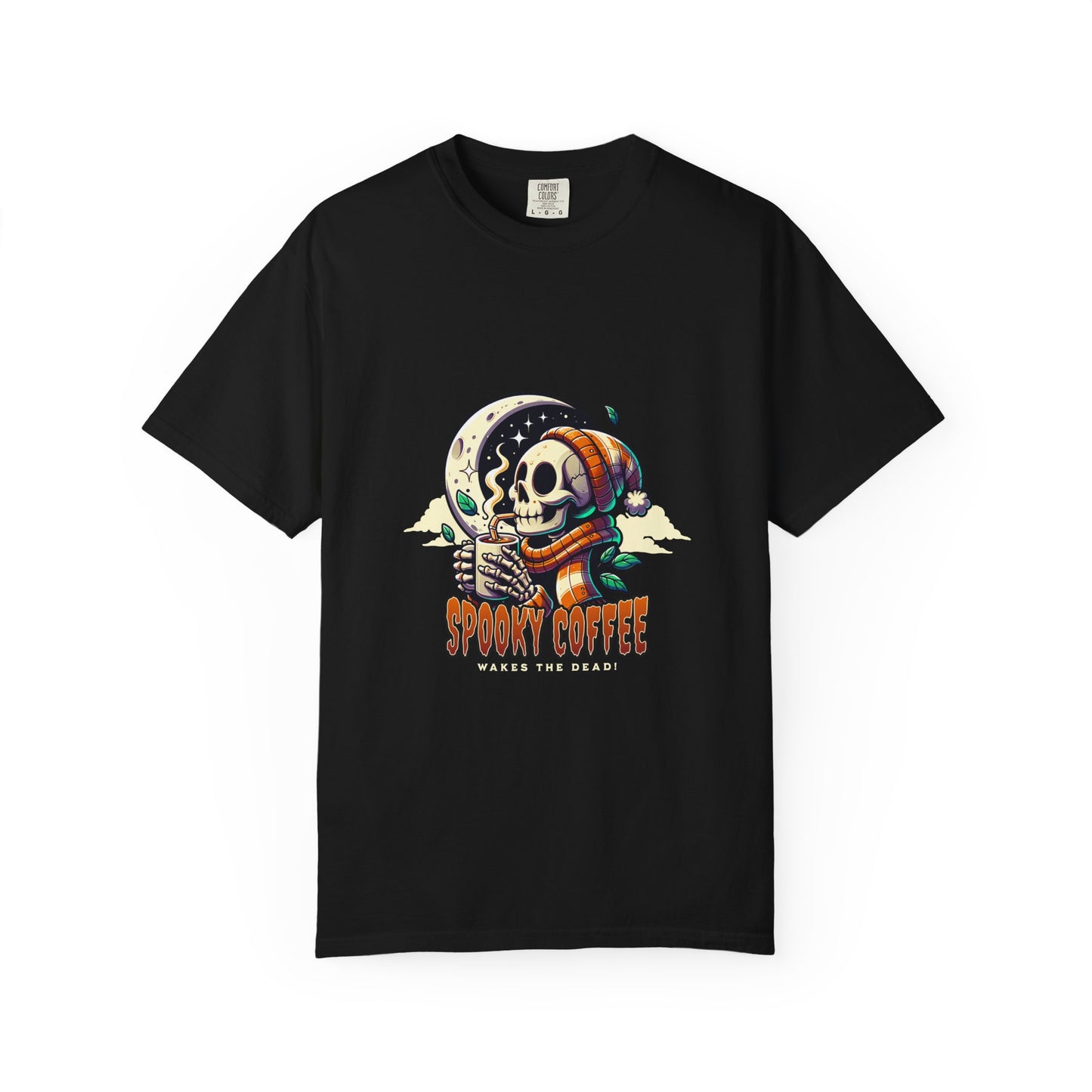 Spooki Coffee Skeleton Garment-Dyed T-shirt - Halloween Comfort Colors