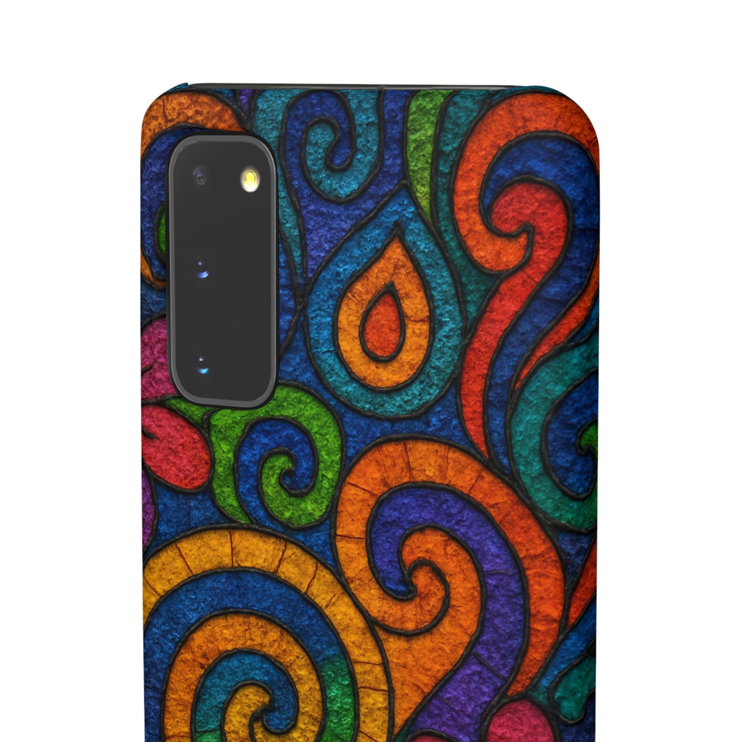 Psychedelic Hippie Phone Case, Boho Rainbow Retro 70s Groovy Art Cover