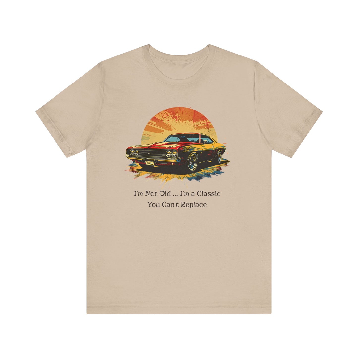 Vintage Car Lover Jersey Short Sleeve Tee - Iam not old you cant replace me