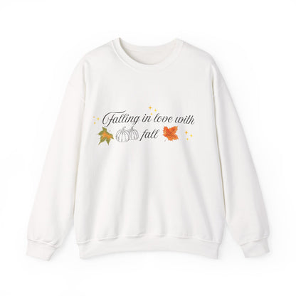 Swetshirt Falling  In Love With Fall Crewneck