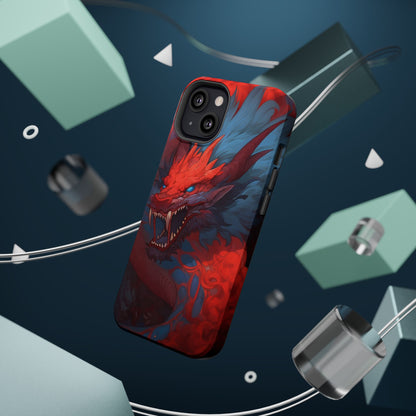 Phone Cases, Red Dragon Design, Dragon Lover Gift, Protective Cover, Unique Phone Accessories, Mythical Creature Phone Case