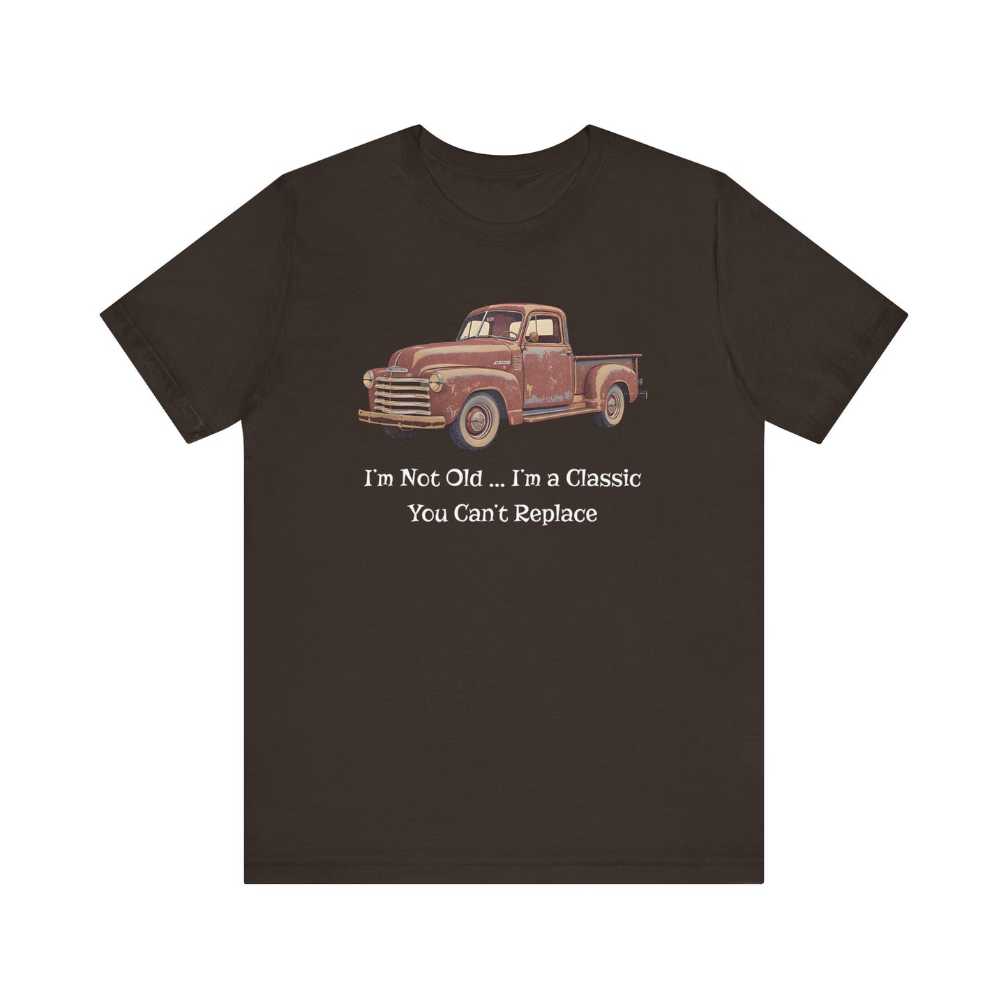 Vintage Old Truck Lover Jersey Short Sleeve Tee - Iam not old you cant replace me