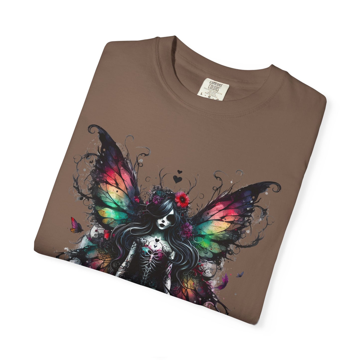 Gothic Fairy Tattoo T-shirt, Dark Fantasy Tee, Alternative Clothing, Magical Creature Shirt, Unique Gift Idea