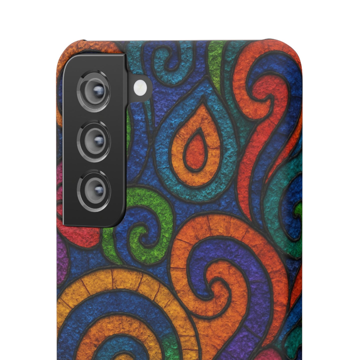 Psychedelic Hippie Phone Case, Boho Rainbow Retro 70s Groovy Art Cover