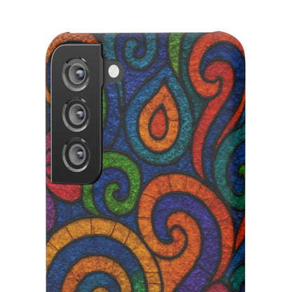 Psychedelic Hippie Phone Case, Boho Rainbow Retro 70s Groovy Art Cover