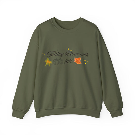 Swetshirt Falling  In Love With Fall Crewneck