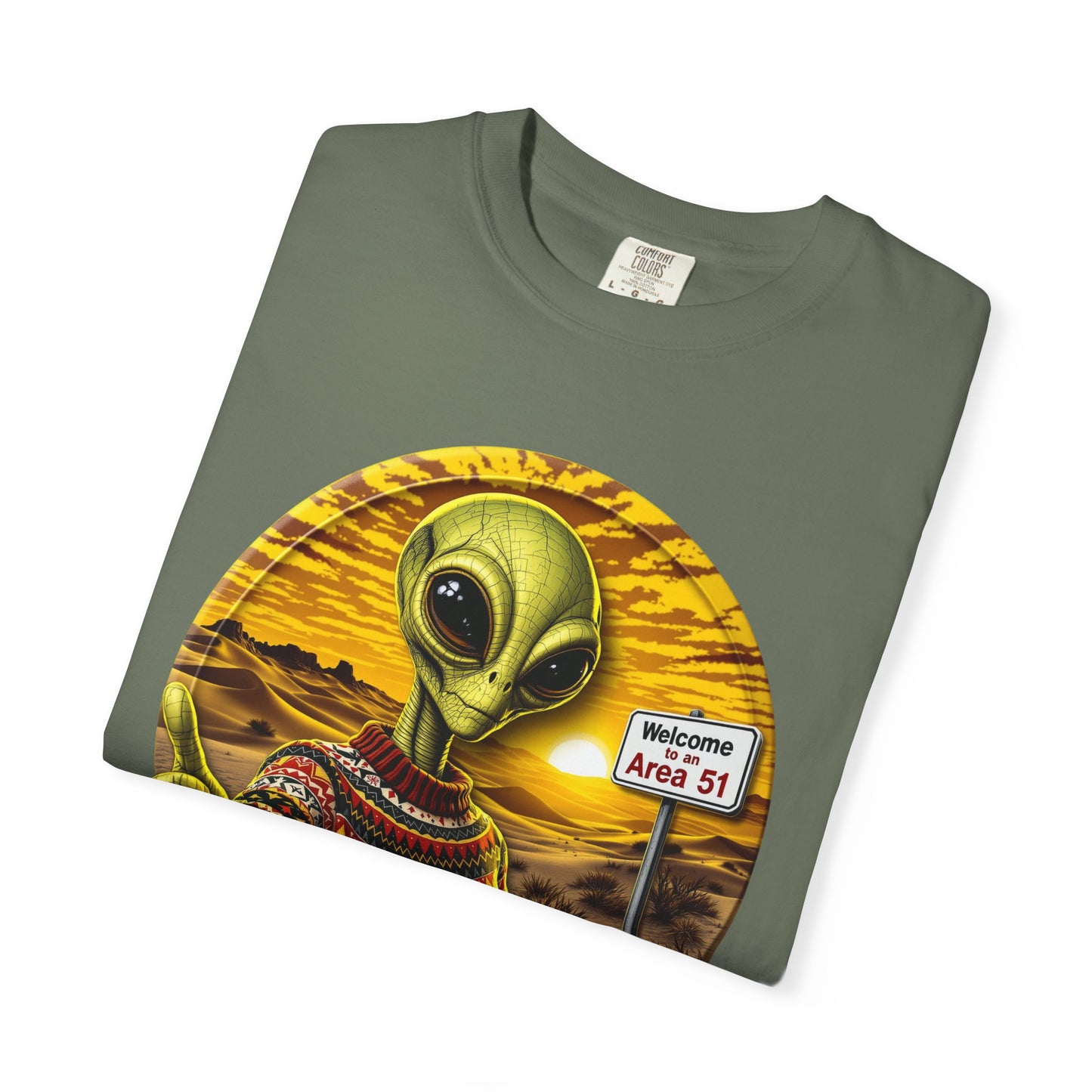 Area 51 Alien Ugly Sweater T-shirt, Extraterrestrial Graphic Tee, UFO Lover Gift, Funny Space Shirt, Ayy Lmao Clothing, Alien Abduction