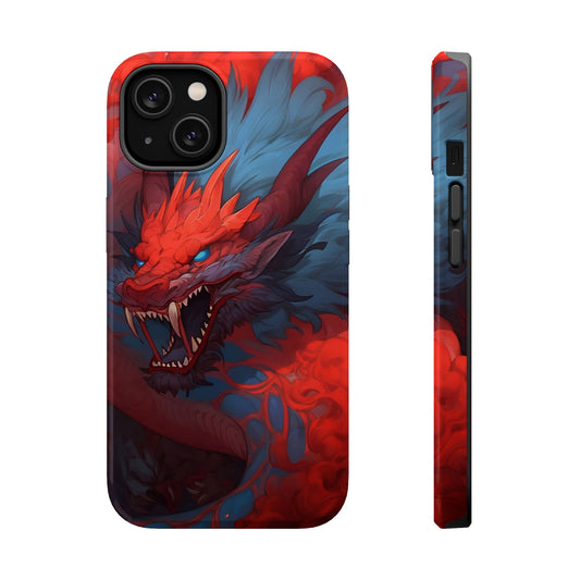 Phone Cases, Red Dragon Design, Dragon Lover Gift, Protective Cover, Unique Phone Accessories, Mythical Creature Phone Case