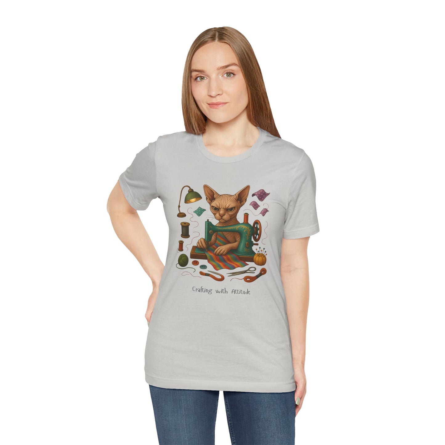 Cat Sewing Machine Tee