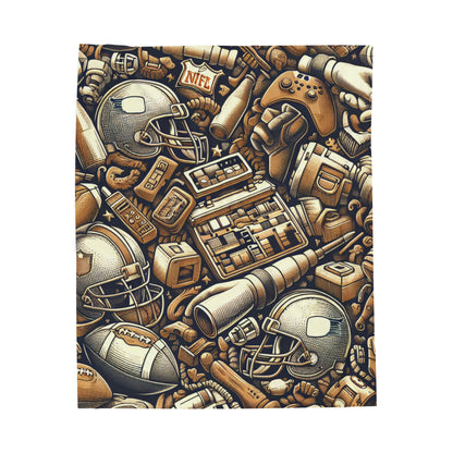 Velveteen Plush Blanket NFL Football Season