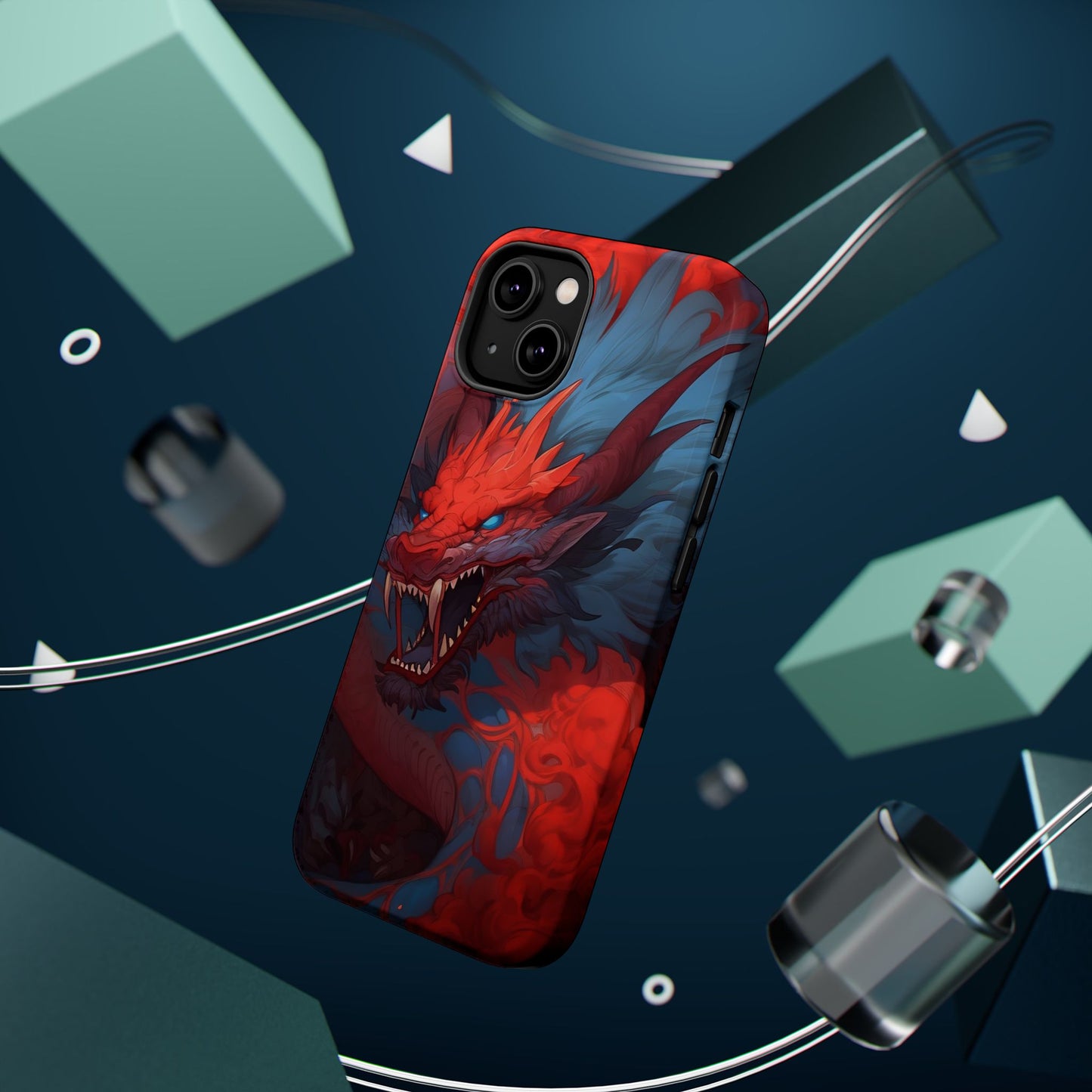 Phone Cases, Red Dragon Design, Dragon Lover Gift, Protective Cover, Unique Phone Accessories, Mythical Creature Phone Case