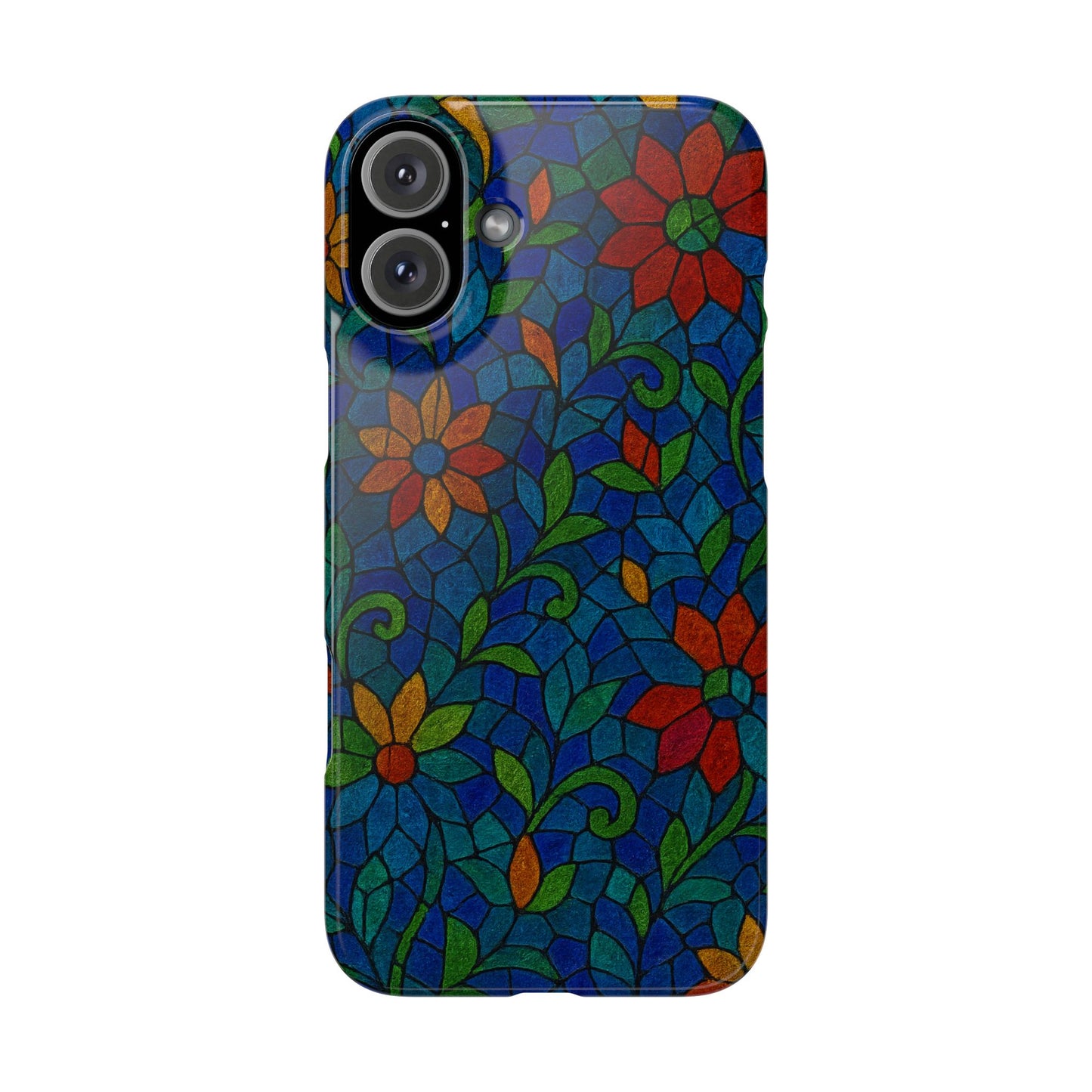 Slim Phone Cases Mystic Aura Mosaic  | 3D Iridescent Glass Tiles | Bohemian Energy Design