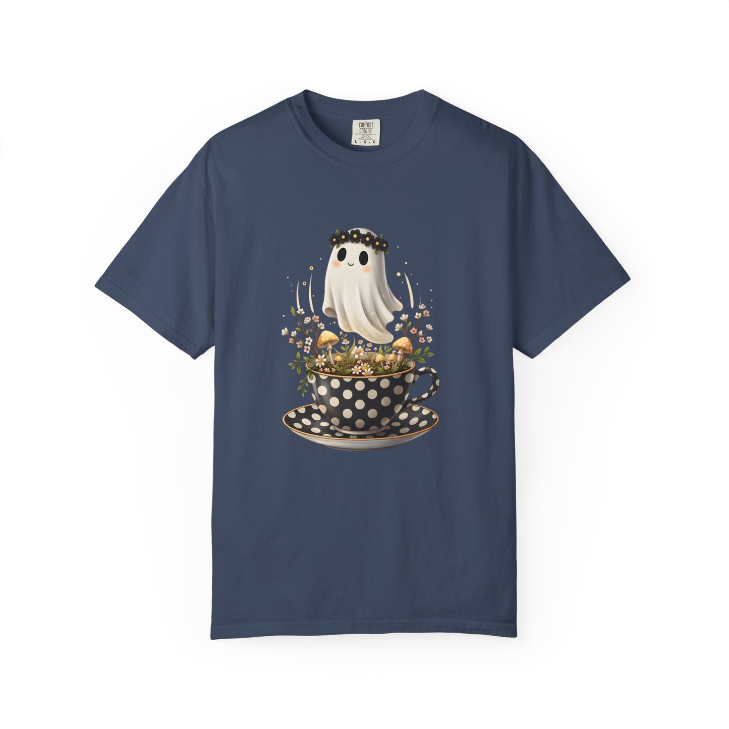 Ghost and Teacup Halloween Unisex T-shirt