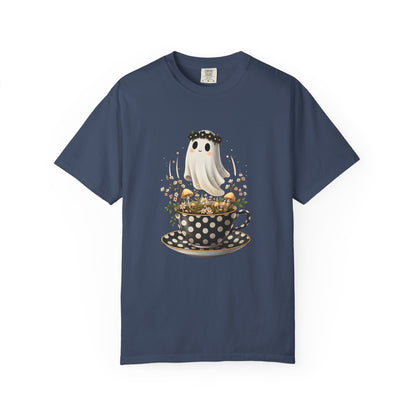 Ghost and Teacup Halloween Unisex T-shirt