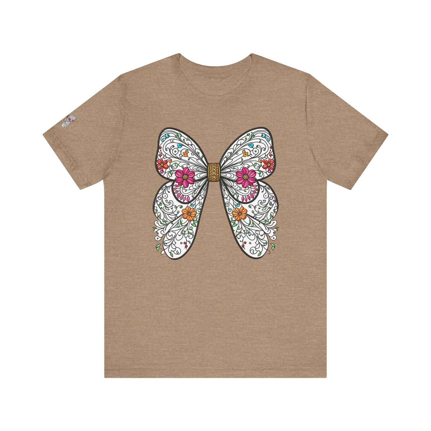Butterfly Unisex Tee, Nature Lover Shirt, Spring Graphic Top, Insect Print T-Shirt, Garden Theme Clothing
