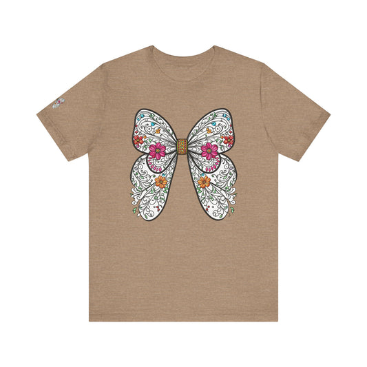 Butterfly Unisex Tee, Nature Lover Shirt, Spring Graphic Top, Insect Print T-Shirt, Garden Theme Clothing