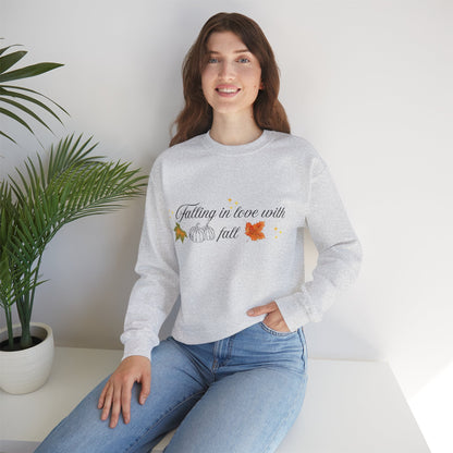 Swetshirt Falling  In Love With Fall Crewneck