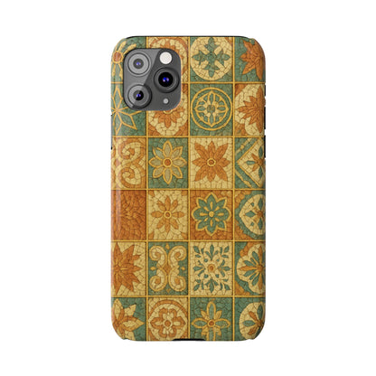 Slim Phone Cases Broken Beauty 3D Glass iPhone Case | Shattered Tile Aesthetic | Gold Lines & Textured Resin Effect