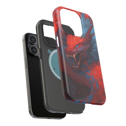 Phone Cases, Red Dragon Design, Dragon Lover Gift, Protective Cover, Unique Phone Accessories, Mythical Creature Phone Case