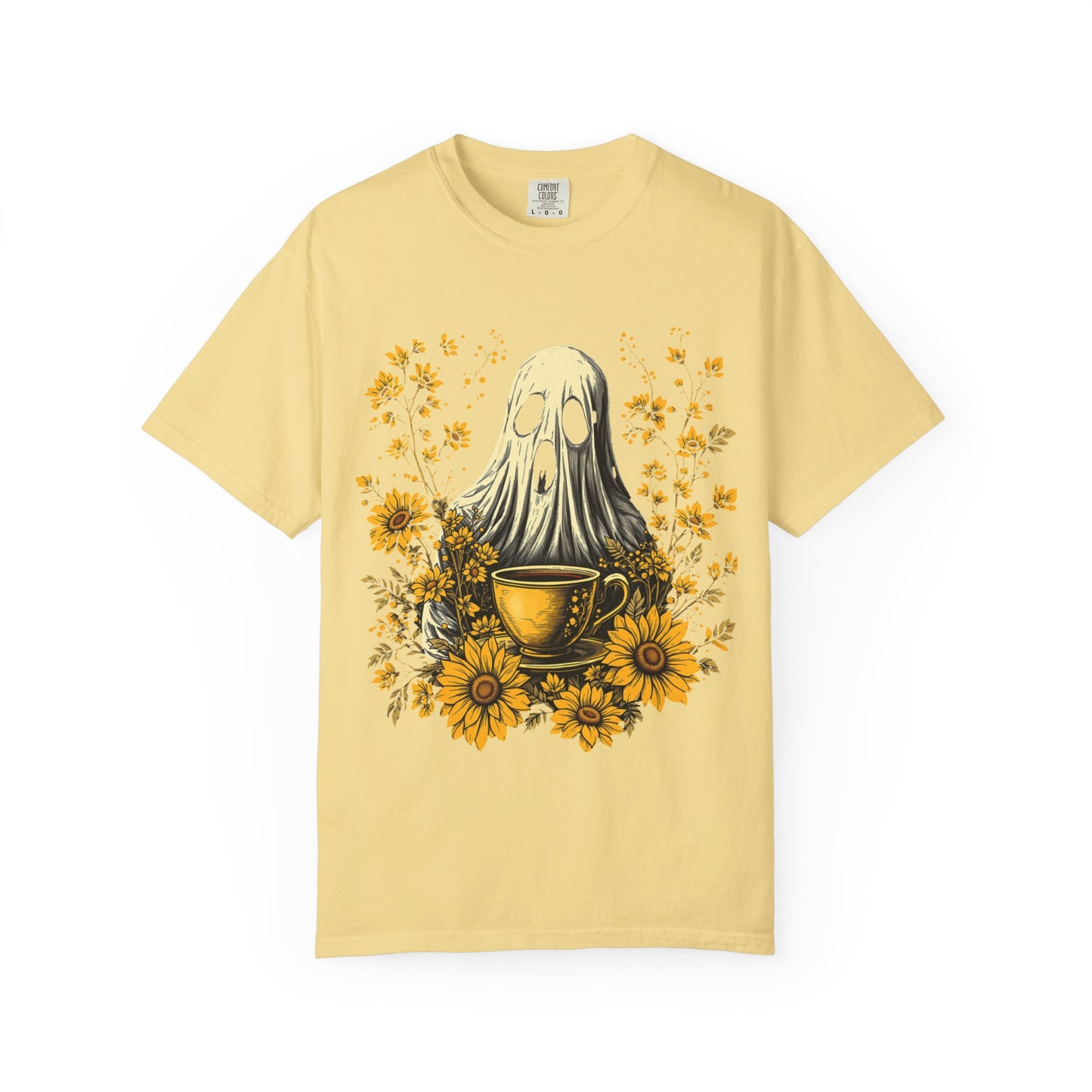 Halloween Ghost Coffee Drinking Unisex T-Shirt