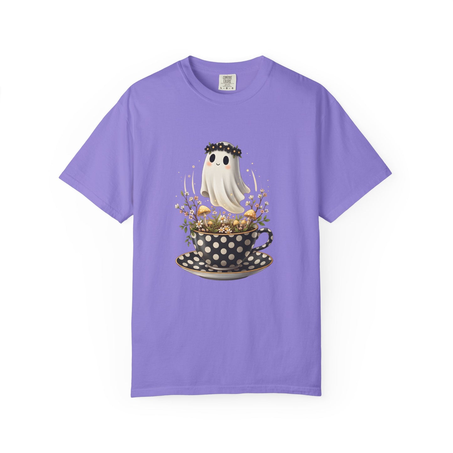Ghost and Teacup Halloween Unisex T-shirt