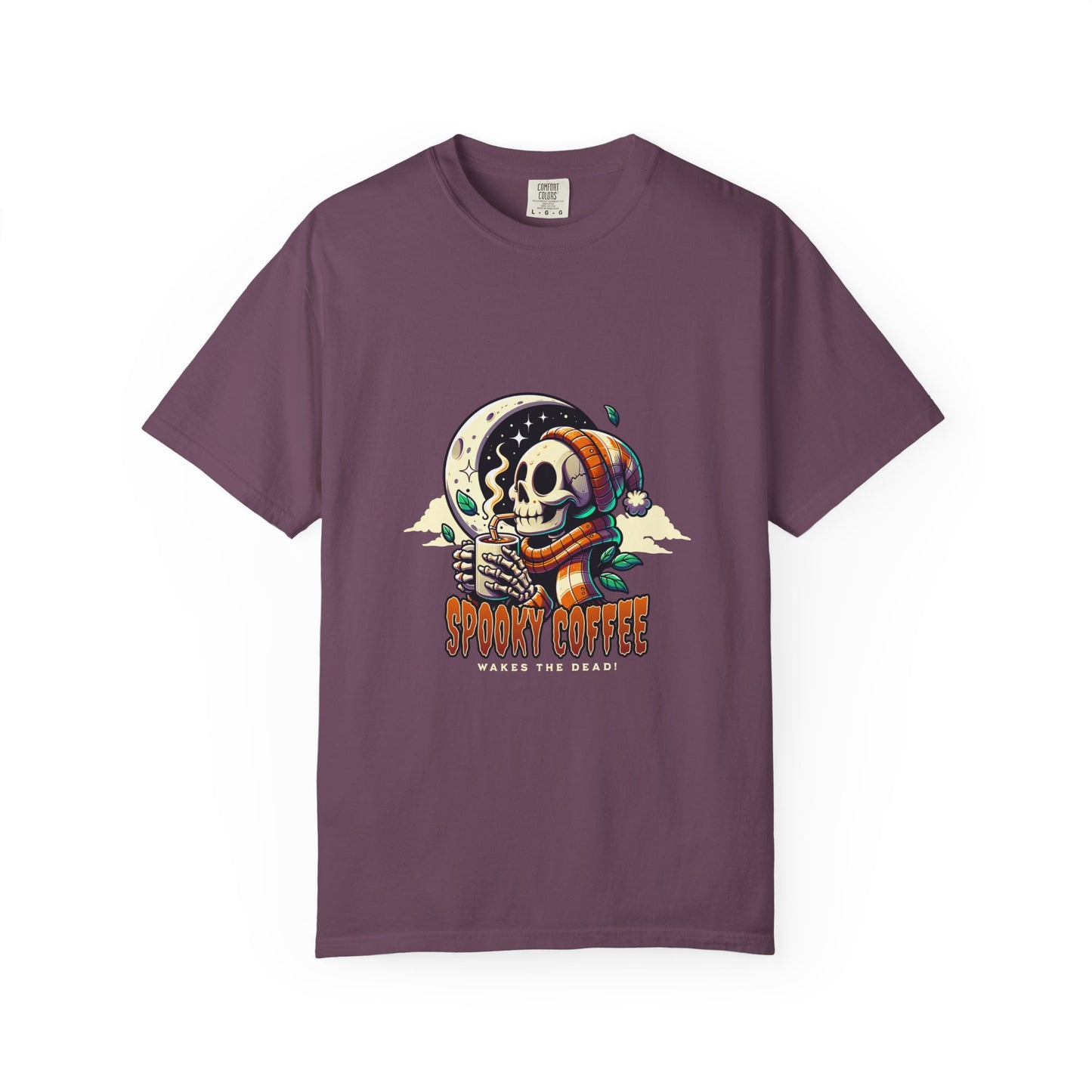 Spooki Coffee Skeleton Garment-Dyed T-shirt - Halloween Comfort Colors