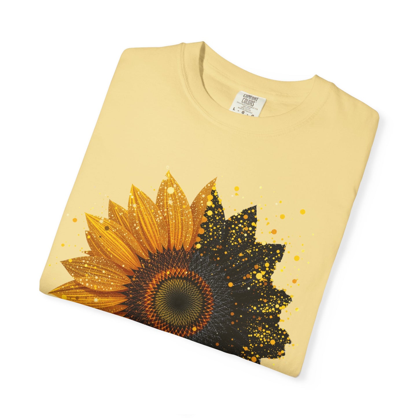 Sunflower Unisex Garment-Dyed T-shirt, Yellow Flower Tee, Floral Shirt, Botanical Top, Nature Lover Gift