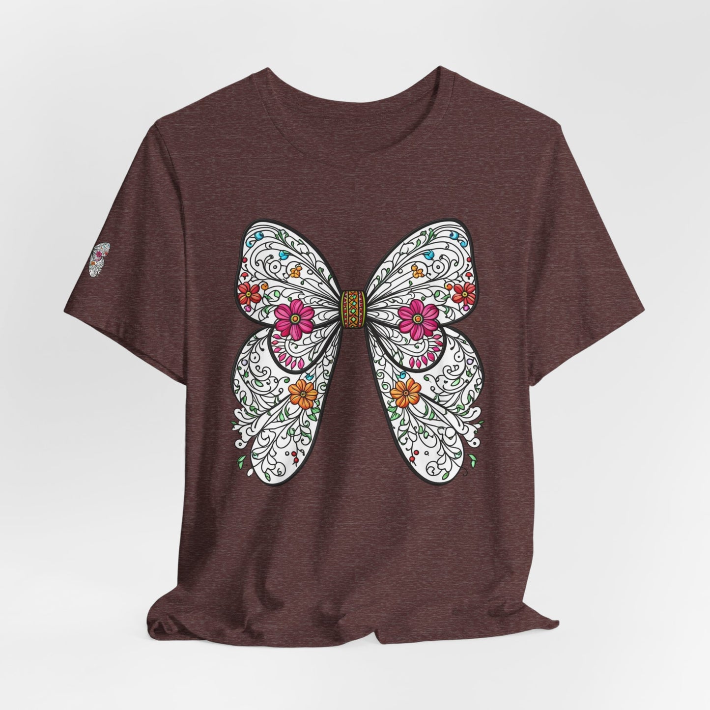 T-Shirt Butterfly , Nature Lover Tee, Spring Graphic Top, Garden Inspired Shirt, Unisex Insect Design
